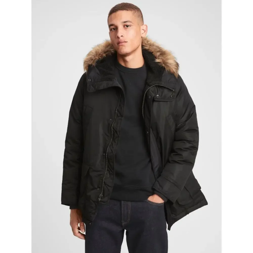 GAP Cold Control Max Furry Hooded Winter Parka Jacket - Picture 2 of 12